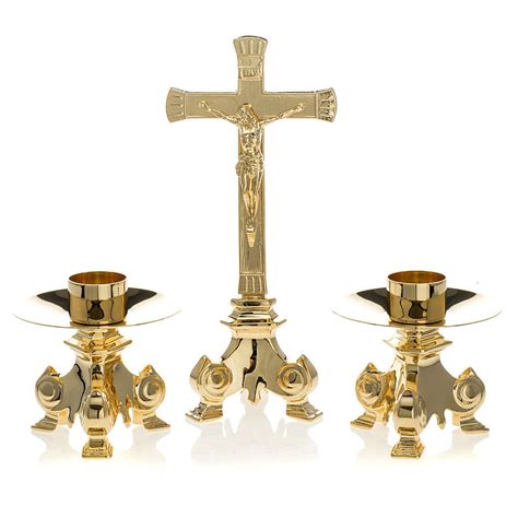 Completo Altare Croce E Candelieri Ottone Vendita Online Su HOLYART