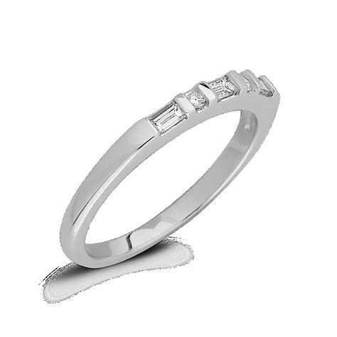Round And Baguette Diamond Wedding Band Shane Co