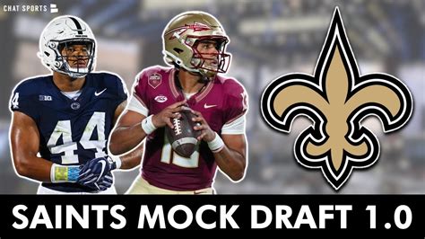 New Orleans Saints Mock Draft For The 2024 Nfl Draft Ran On Pff Mock Draft Simulator Youtube