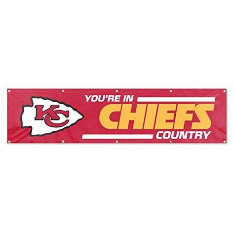 Nfl 2 Foot By 8 Foot Team Banner Flag Sports Wall Décor For Home Office And Fan Cave Kansas