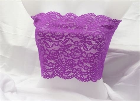 See Through Lace Lingerie Topfloral Lace Topstrapless Lace Etsy