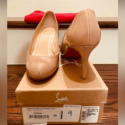 Christian Louboutin Simple Pump 70 Nude Patent Calf Gem