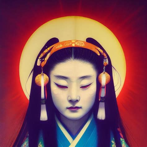 Premium Photo Geisha Woman Portrait Japanese Girl 3d Rendering