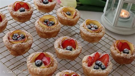 Delicious Fruit Puff Pastry Baskets Youtube