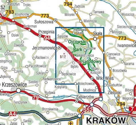 OJCOWSKI PARK NARODOWY MAPA SKŁADANA COMPASS