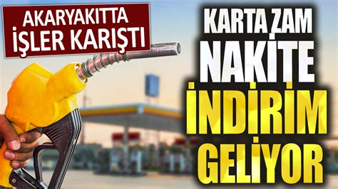 Akaryakıtta işler karıştı Karta zam nakite indirim geliyor