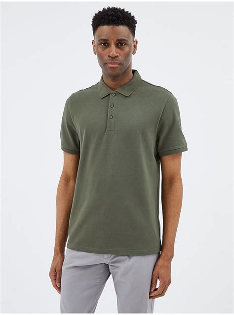 Khaki Plain Polo Top Men George At Asda