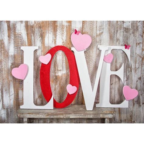 Greendecor Polyster X Ft Valentine Wood Wall Photo Backgrounds Sweet