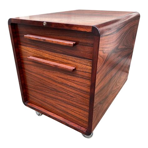 Pair Of Mid Century Danish Teak Filing Cabinets By Denka At 1stdibs