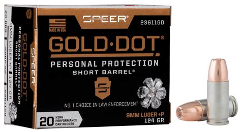 Buy Gold Dot Short Barrel Personal Protection Mm Luger P Ammo