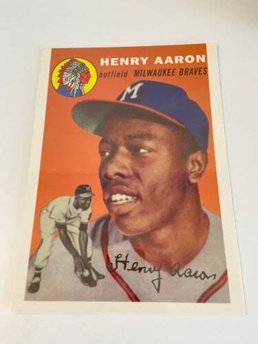 Hank Aaron Jumbo Reprint Rookie Card 2001 Topps 9x12 5 Mint EBay