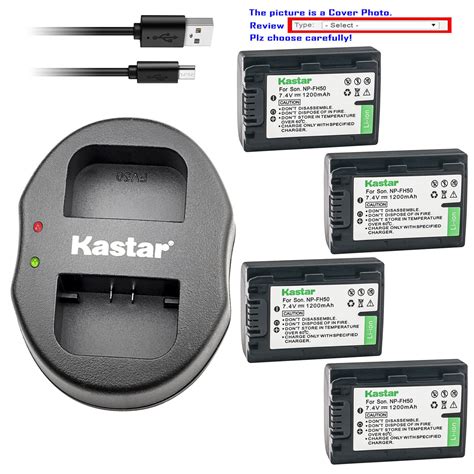 Kastar Battery Dual Charger For Sony Np Fh Np Fh Np Fh Np Fh