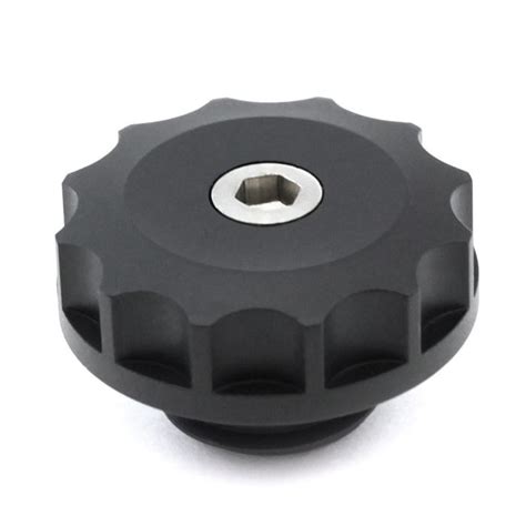 Motone Engine Oil Filler Cap Billet Aluminum Black Anodized