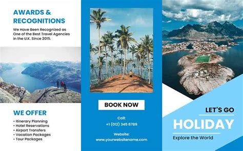Holiday Brochure Templates Free Editable Downloadable
