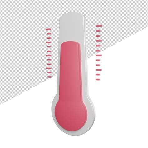 Premium PSD Temperatur Weather Hot Side View 3d Rendering Illustration Icon With Transparent