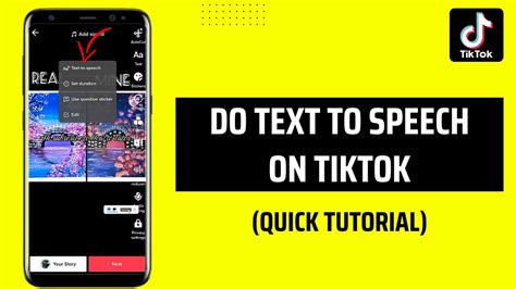 How To Do Text To Speech On Tiktok Youtube