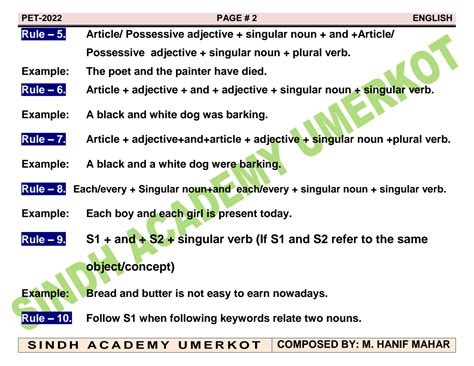 SOLUTION Subject Verb Agreement Rules Studypool