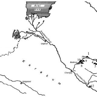 The Map of the main Nomad monuments in Sogdia and Bactria. 1 Kalkansay ...