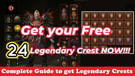 Get Your Free 24 Legendary Crest NOW Diablo Immortal Free To Play