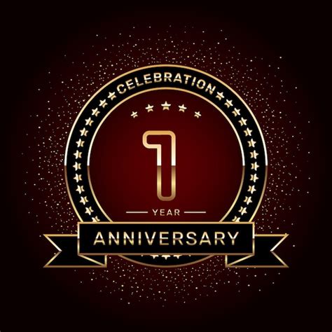 Premium Vector St Anniversary Celebration Logo Design With A Golden