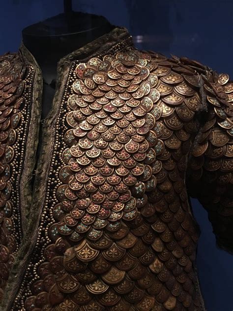 Coat of pangolin scale armour, 1876. Given to Edward VII of England by ...