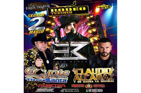 Edén Muñoz El coyote y Claudio Alcaraz en Rodeo Texcoco