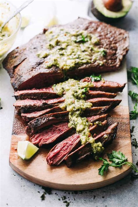 Grilled Flank Steak With Chimichurri Sauce