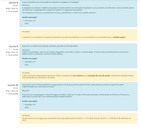 Exerc Cio Avaliativo Unidade Mecanismos Para A Preven O De Quedas