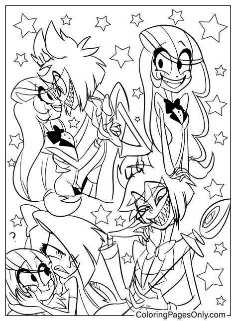 P Ginas Para Colorear De Hazbin Hotel Coloringpagesonly