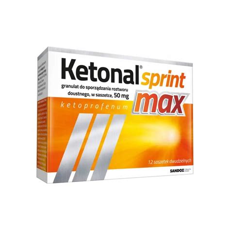 Ketonal Sprint Max Mg Przeciwb Lowy Granulat Na Roztw R Doustny