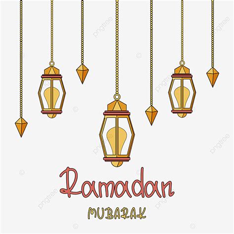 Ornamento De La Linterna Para El Fondo Transparente De Ramadan Mubarak