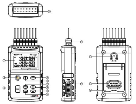 Huato S220 T8 8 Channel Temperature Data Logger Multi Channel