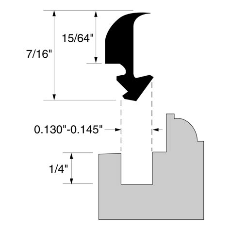 Richelieu 1021560 Glass Door Retainer Molding