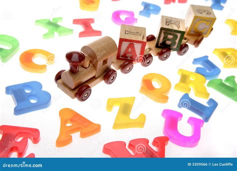 Toy Train & Alphabet Letters Stock Photo - Image of spell, language: 3359566