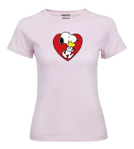 Polera Mujer Estampada Snoopy Woodstock Coraz N Cuotas Sin Inter S