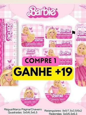 Arquivo De Corte Etiqueta Escolar Barbie Elo