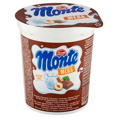 Zott Monte Mega Chocolate Milk Dessert With Hazelnuts G Tesco