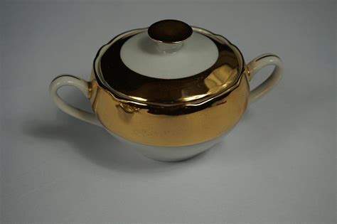 EPIAG CZECHOSLOVAKIA CHINA GOLD TRIM TEA SET EXPRESSO DEMITASSE - 15 ...