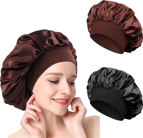 Pcs Silk Bonnet Hair Bonnets For Sleeping Satin Bonnet For Black Women