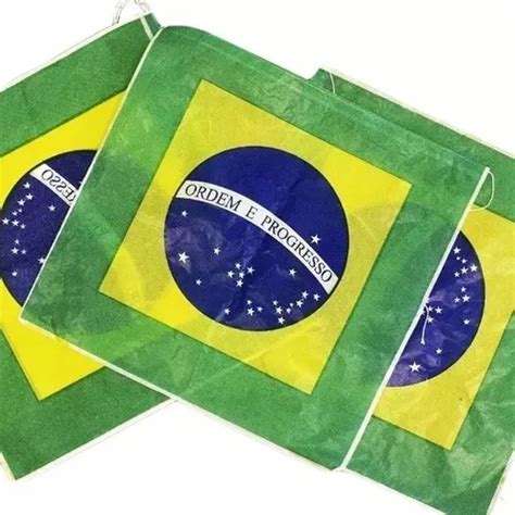 Varal Bandeira Do Brasil Papel Escrita 50m Copa Eleição Parcelamento