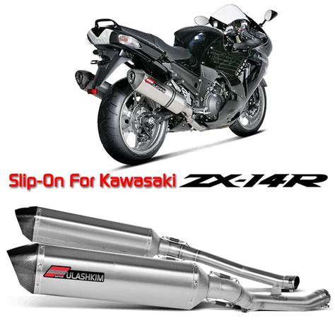 Zx14r Slip On Exhaust For Kawasaki Zx14r 2008 2011 Motorcycle Carbon Fiber Exhaust Muffler