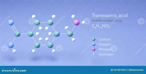 Estruturas Moleculares Do ácido Tranexâmico Estruturas Anti