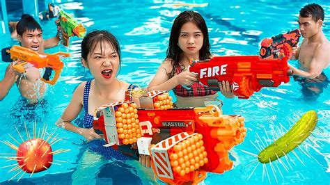 Vtl Nerf War Top 10 Seal Go Swimming Warriors Nerf Guns Underwater