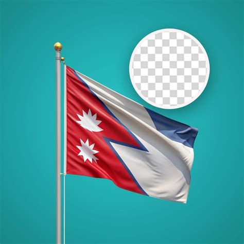 Premium Psd Realistic Nepal Flag Background