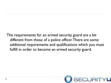 PPT How To Become An Armed Security Guard PowerPoint Presentation