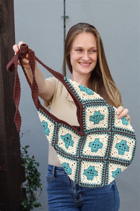 FREE Crochet Granny Square Tote Bag Pattern YouTube Tutorial Life