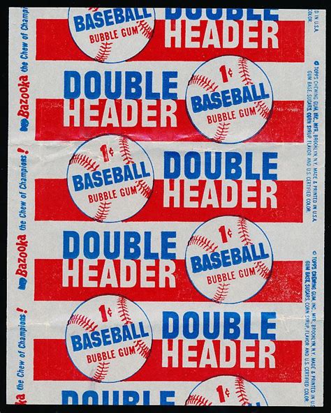 Lot Detail - 1955 Topps Baseball Doubleheader 1 Cent Wrapper