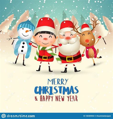 Merry Christmas And Happy New Year. Merry Christmas Santa Claus A ...