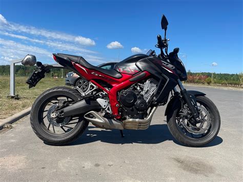 Купить б у Honda CB 650F инжектор 6 передач в Санкт Петербурге чёрный naked bike 2016 года на