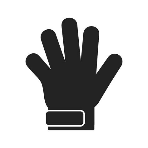 Premium Vector Goalkeeper Gloves Icon Flat Style On White Background